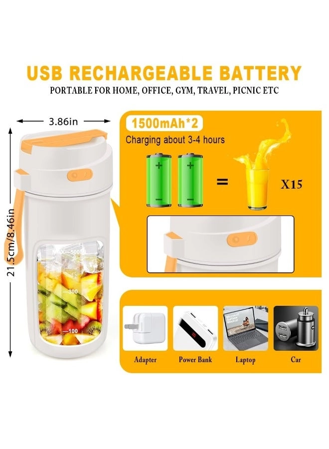 Personal Blender - Portable Cordless USB Rechargeable BPA-Free