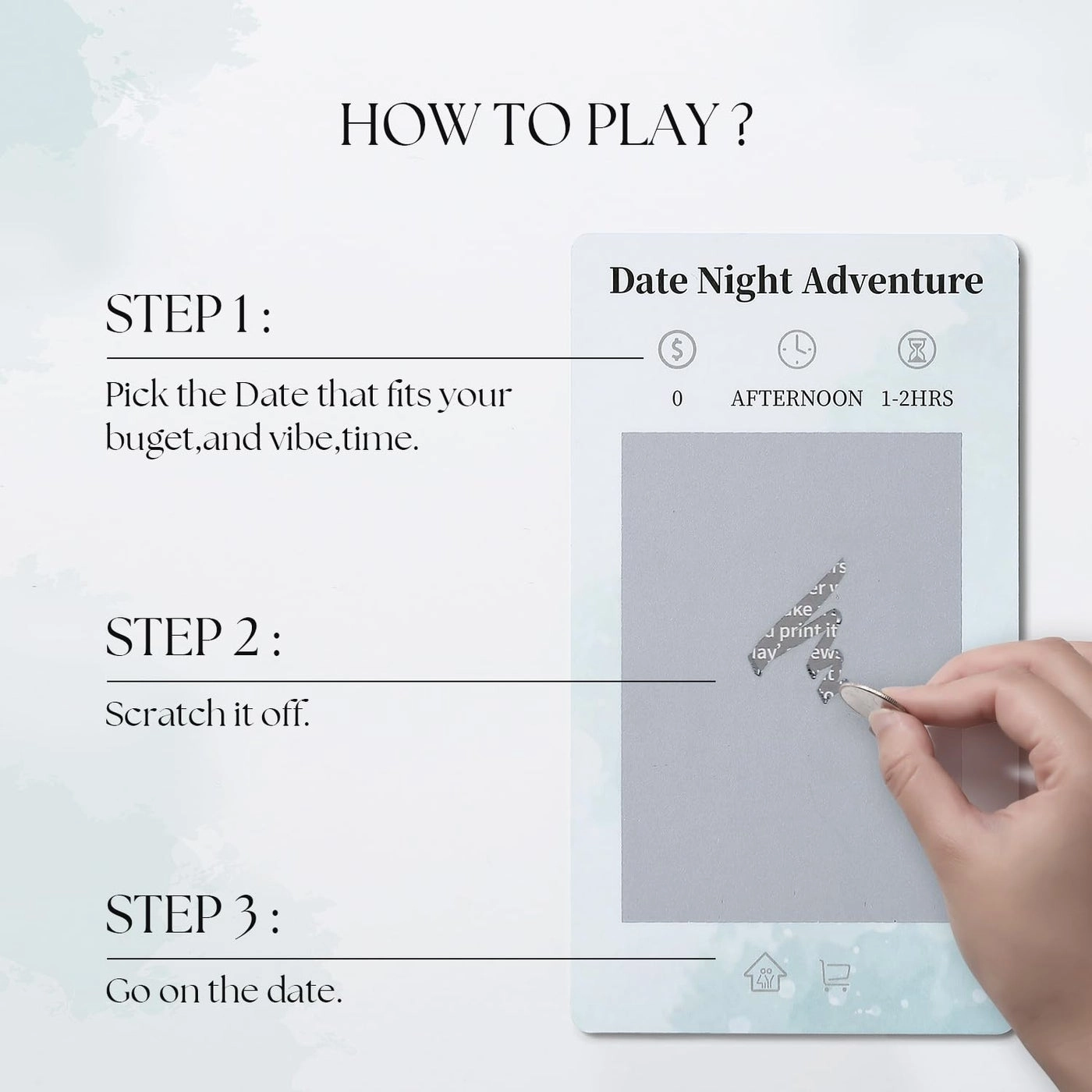 40 Date Ideas for Couples - Scratch Off Card Game