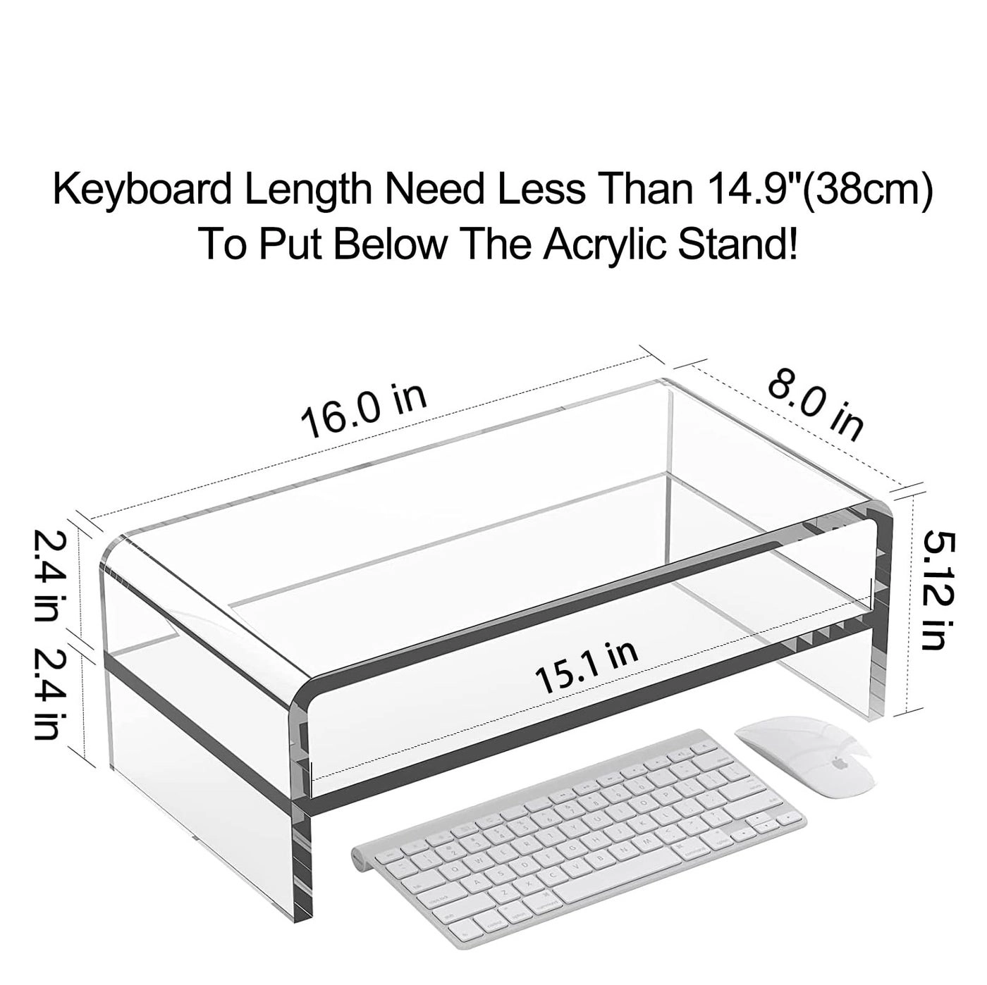 Clear Acrylic Monitor Stand Riser