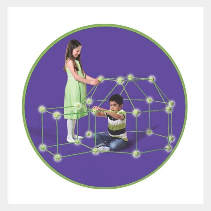 Fort Building Kit - Glow in The Dark Indoor/Outdoor STEM