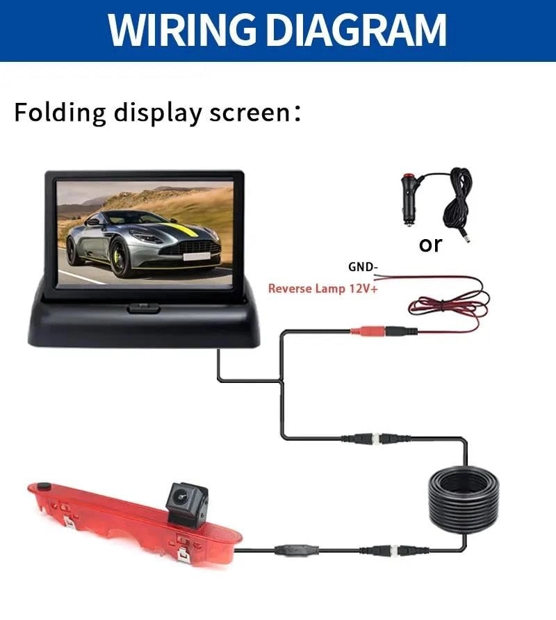 AHD 1080P Brake Light Reverse Camera - Night vision