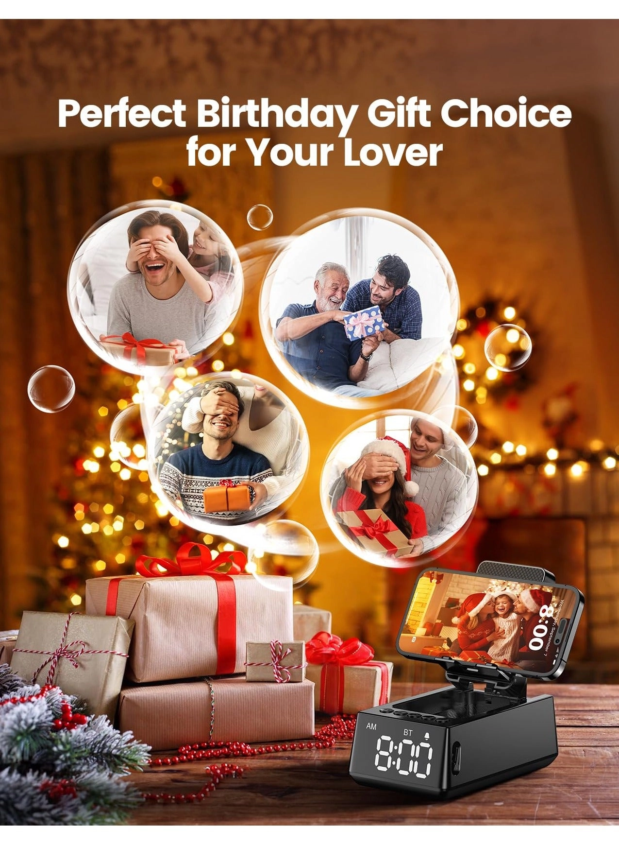 Cell Phone Stand with Bluetooth Speaker