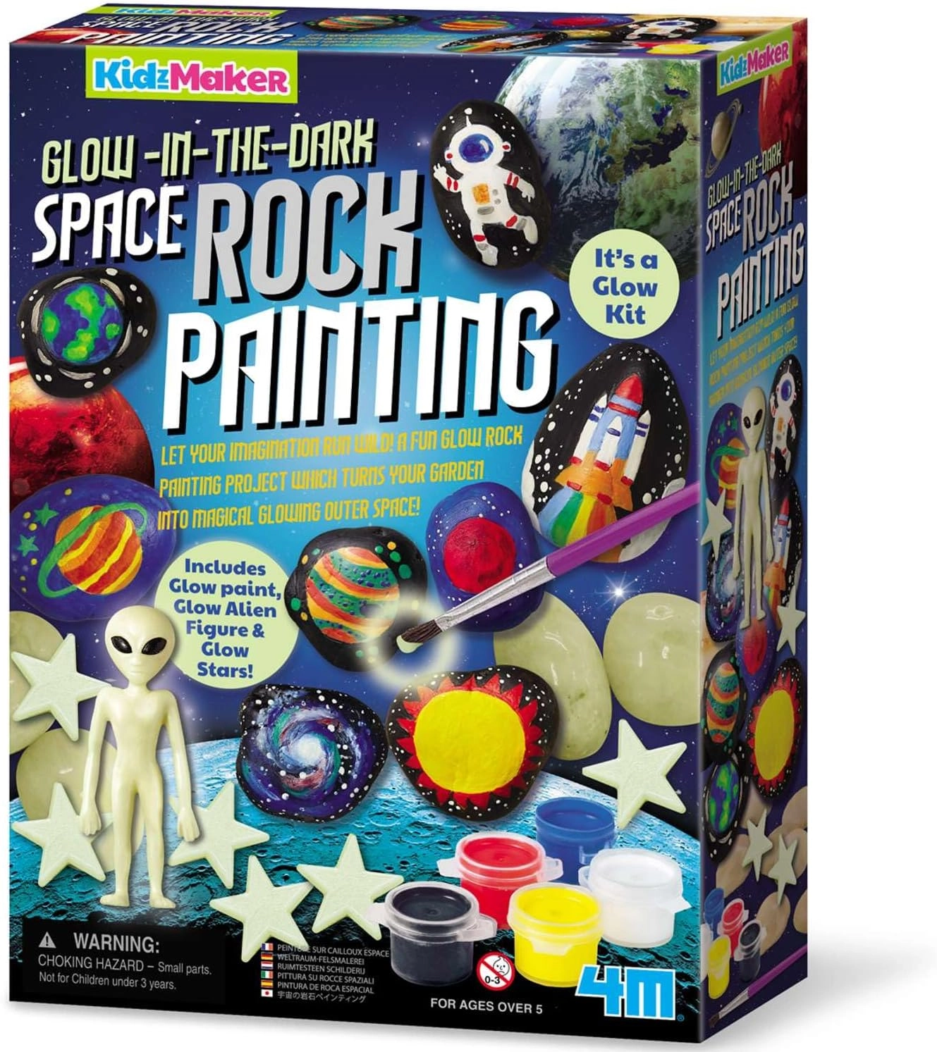 4M Glow In The Dark Space Rock Painting Kit - 5+ years