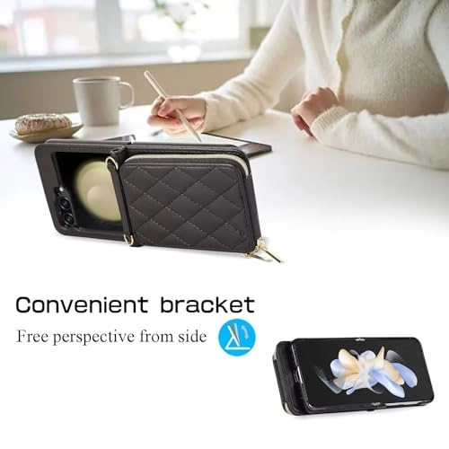 Miagon Folio Case for Samsung Galaxy Z Flip 5