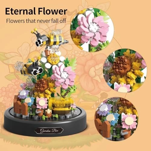 Flower Bouquet Bee Building Set (HH984) - Floral