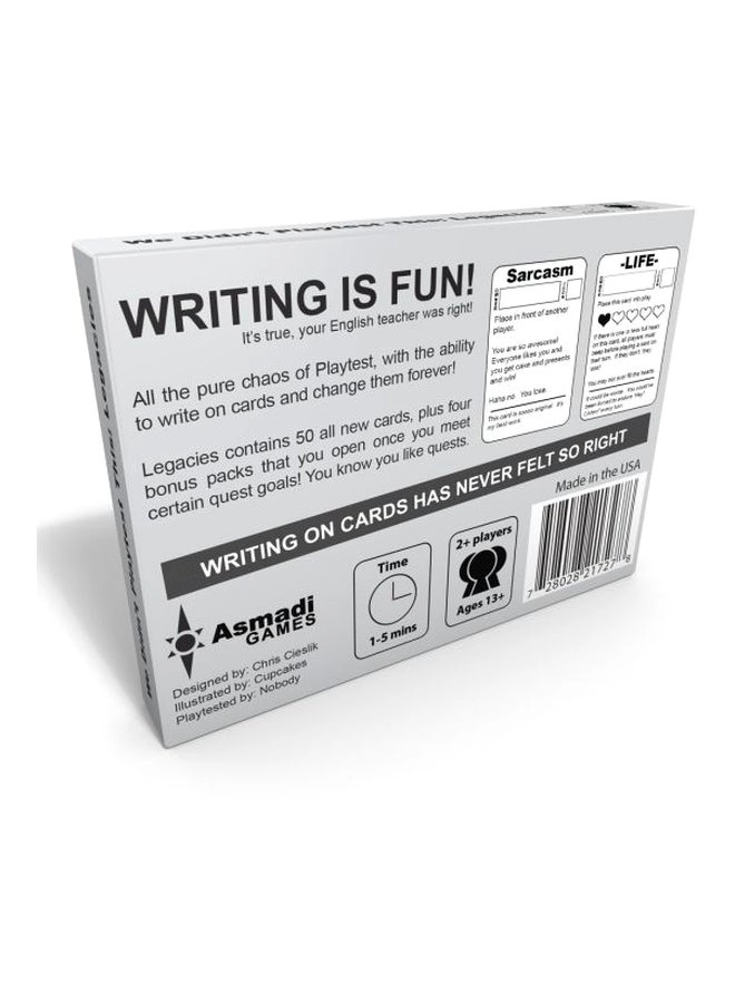 We Didn't Playtest This: Legacies