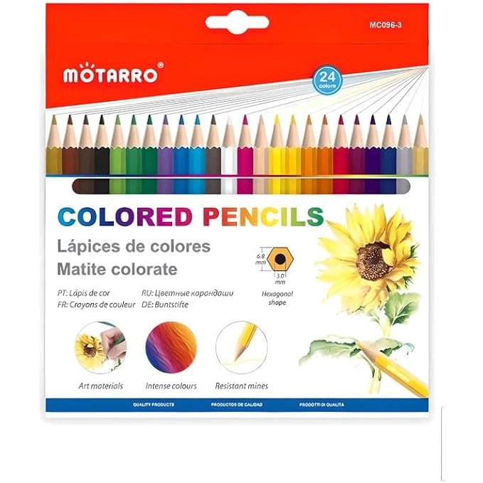 FITTO 24 Pieces 2.6mm Color Pencils
