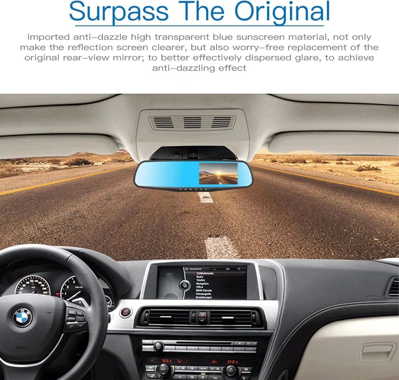 Dash Cam Mirror - 1080P Full HD