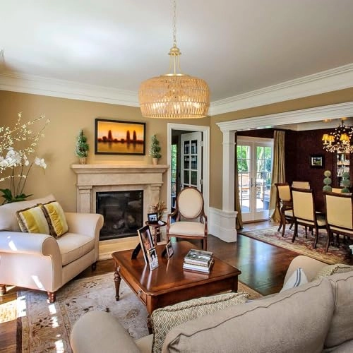 Rattan Chandelier - 19.7 to 80(MAX) inches