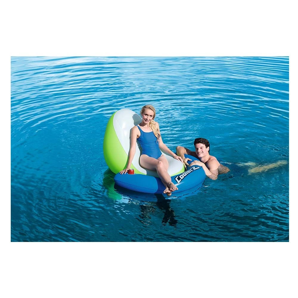 Sit-n-Sun Lounge - Inflatable Pool Float Blue