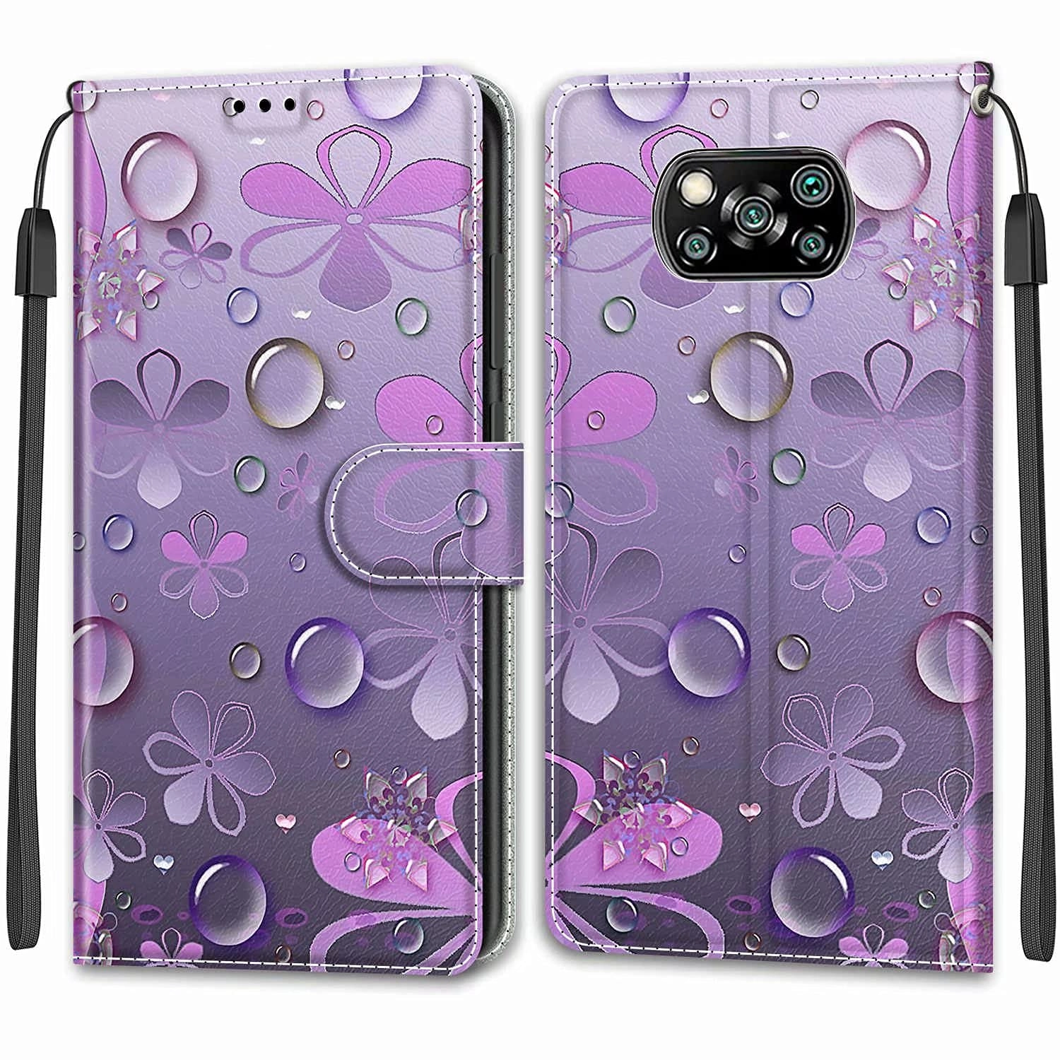 Nadoli Wallet Case for Xiaomi POCO X3 NFC Flip for Xiaomi POCO X3 NFC