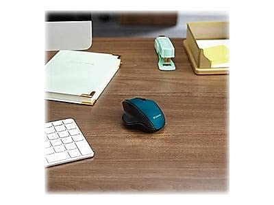 Silent Ergonomic Wireless Blue LED Mouse - Wireless