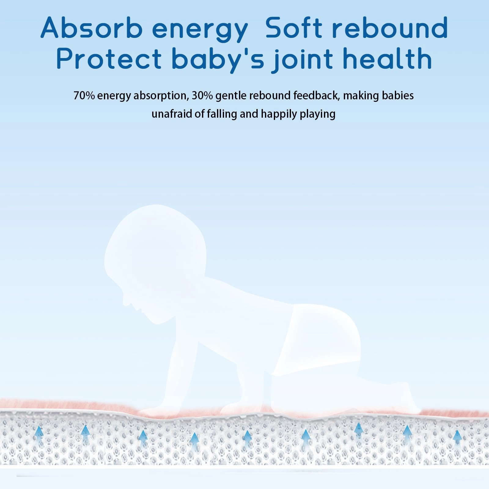 Baby Play Mat - 79"x158" 1.3" Thick Cream