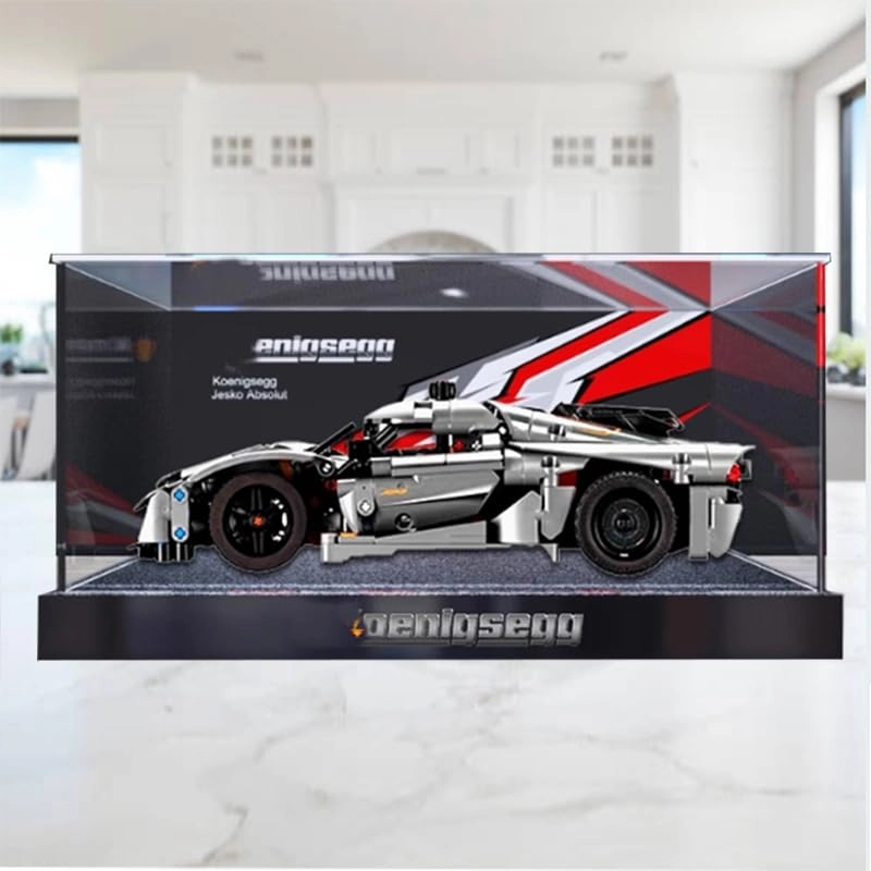 Technic Display Case (42131) - Clear Acrylic Black Bottom+top Light