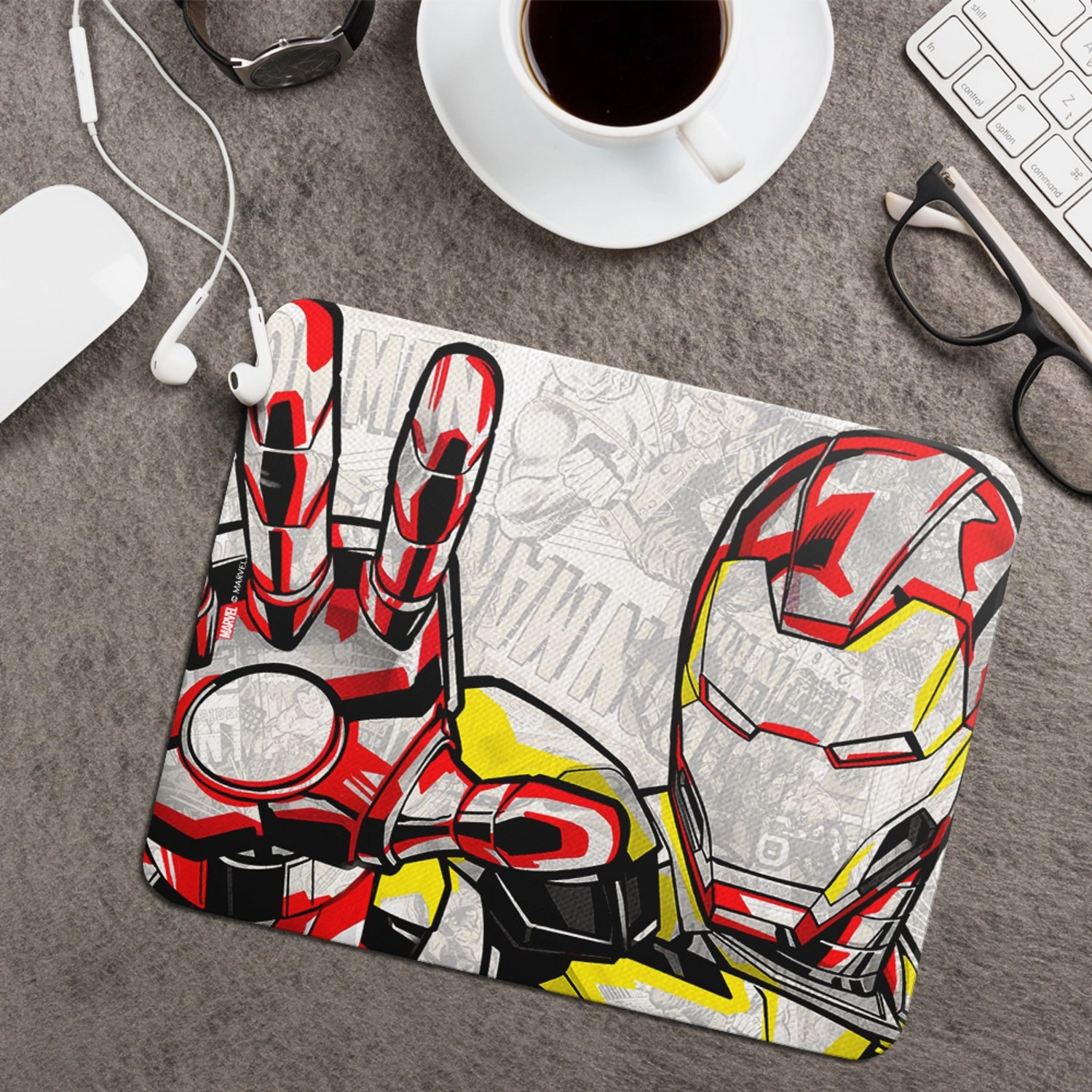 Iron Man Neoprene Mouse Pad - 22x18 cm