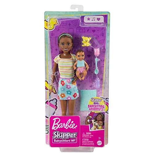 Skipper Babysitters Inc. Playset - Crib with mobile Baby doll with sleepy eyes
