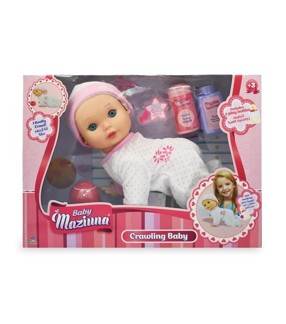 Crawling Baby Doll - Girl Pink Ages 3+