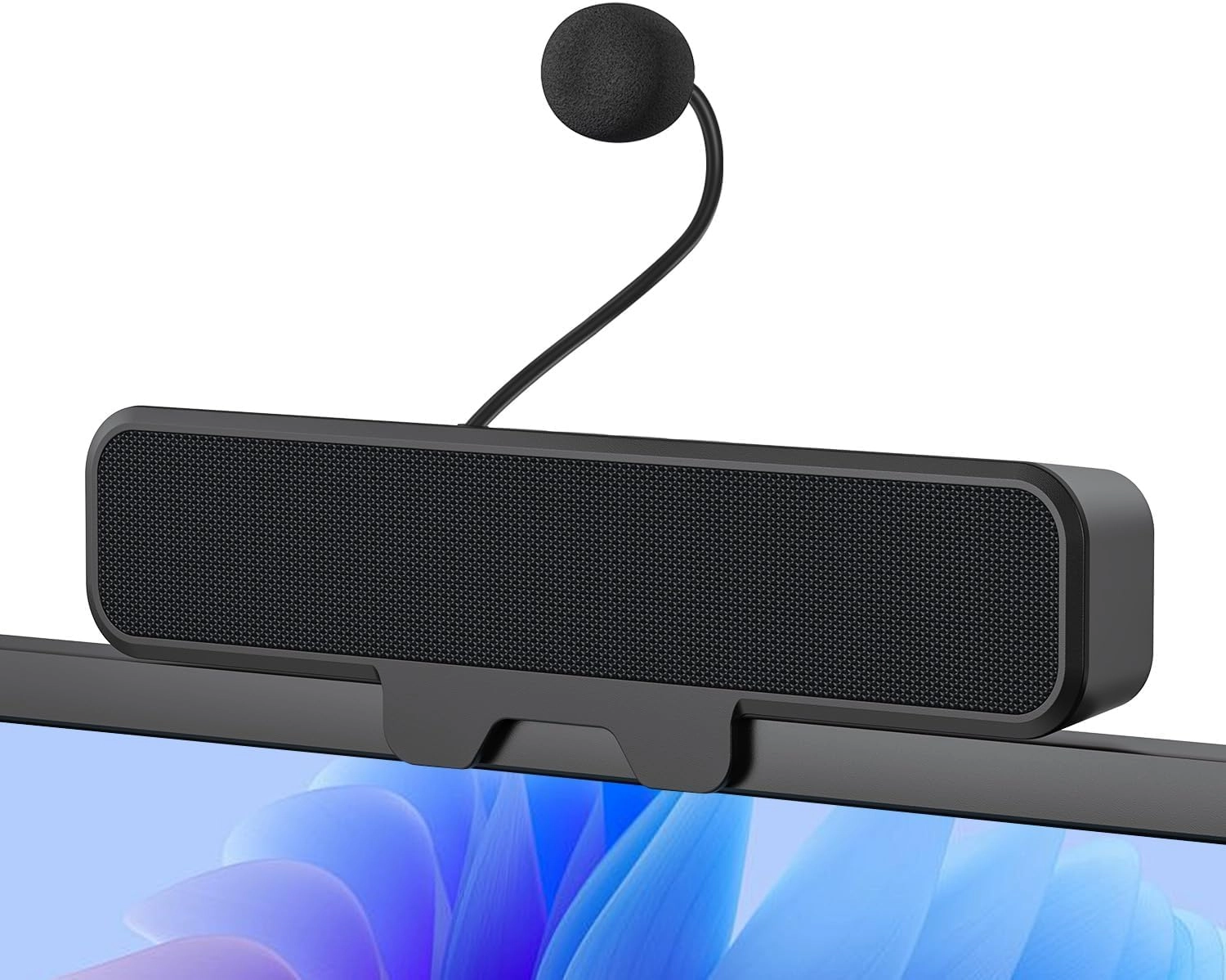 Computer Speakers - USB Plug and Play Clamp to Monitor Wired