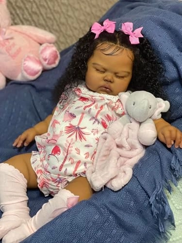 Zero Pam Reborn Baby Doll - 19 Inch 48 CM Silicone African American Ages 3+