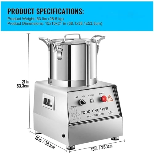 Electric Vegetable Chopper - 6L/9L/15L 1200W/1800W