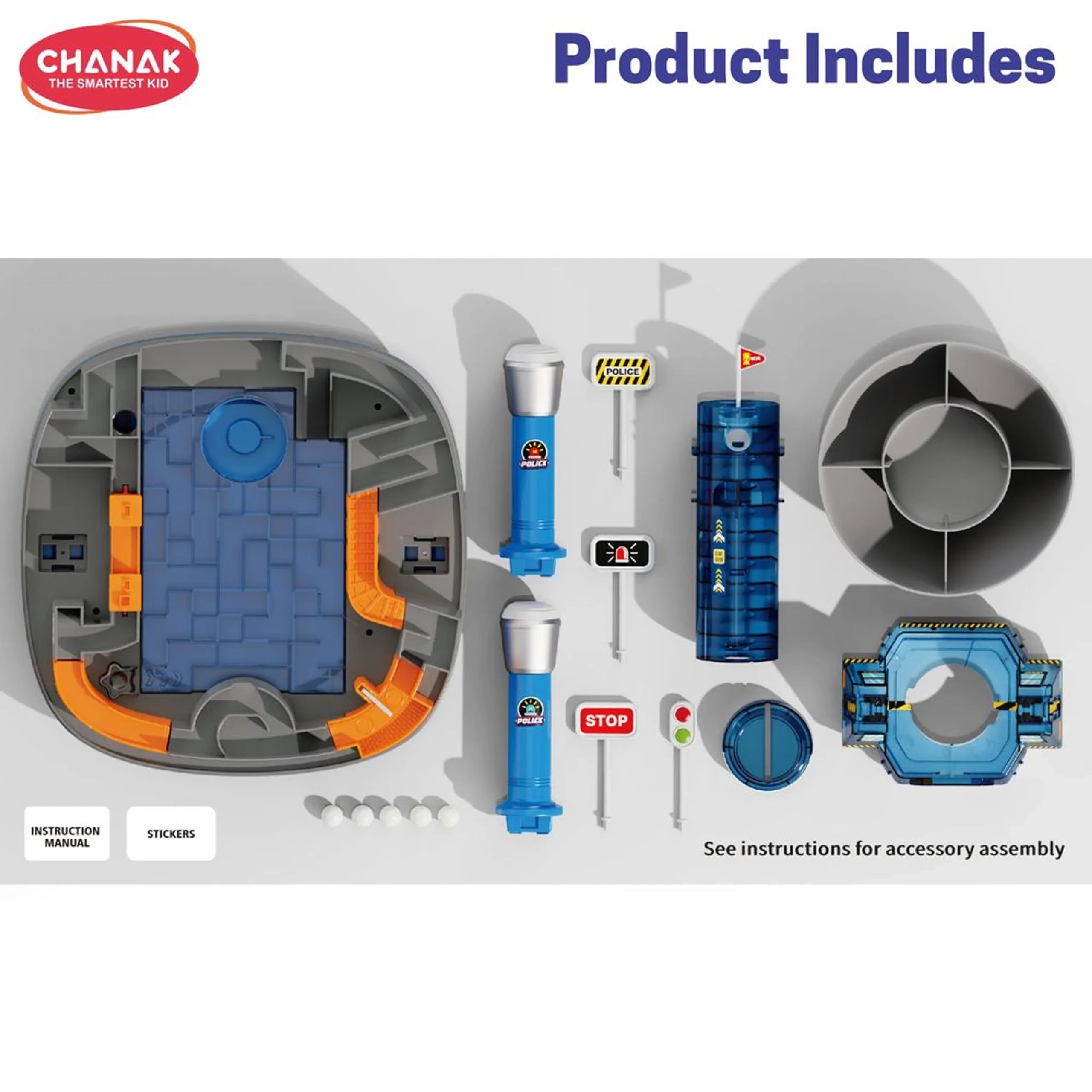 Police Maze Tower 3D Puzzle (46966191-MKD220A) - 16 pcs