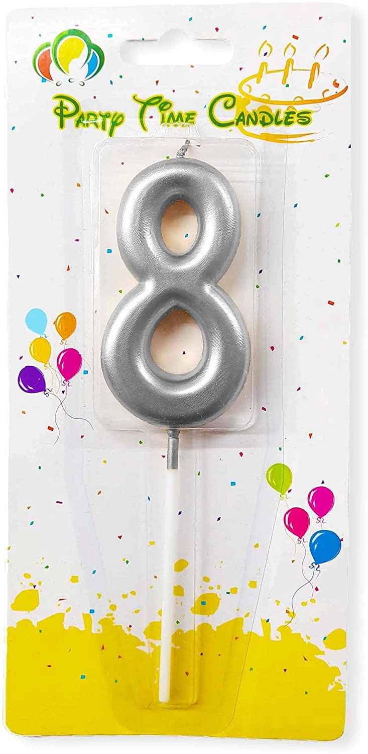 Party Time Trading LLC Number 8 Candle - Birthday