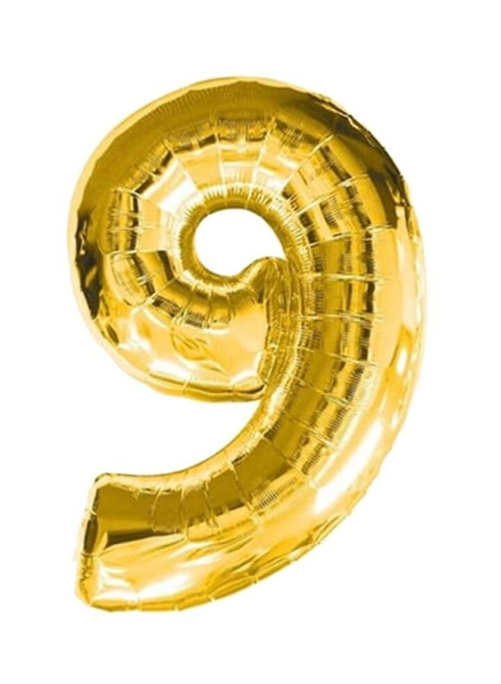 Goldedge 9 Number Foil Balloon - 32Inch