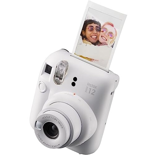 Instax Mini 12 - Clay White + Carrying Case + Instax Mini Film - 40 Sheets + Photo Album - 64 Pockets