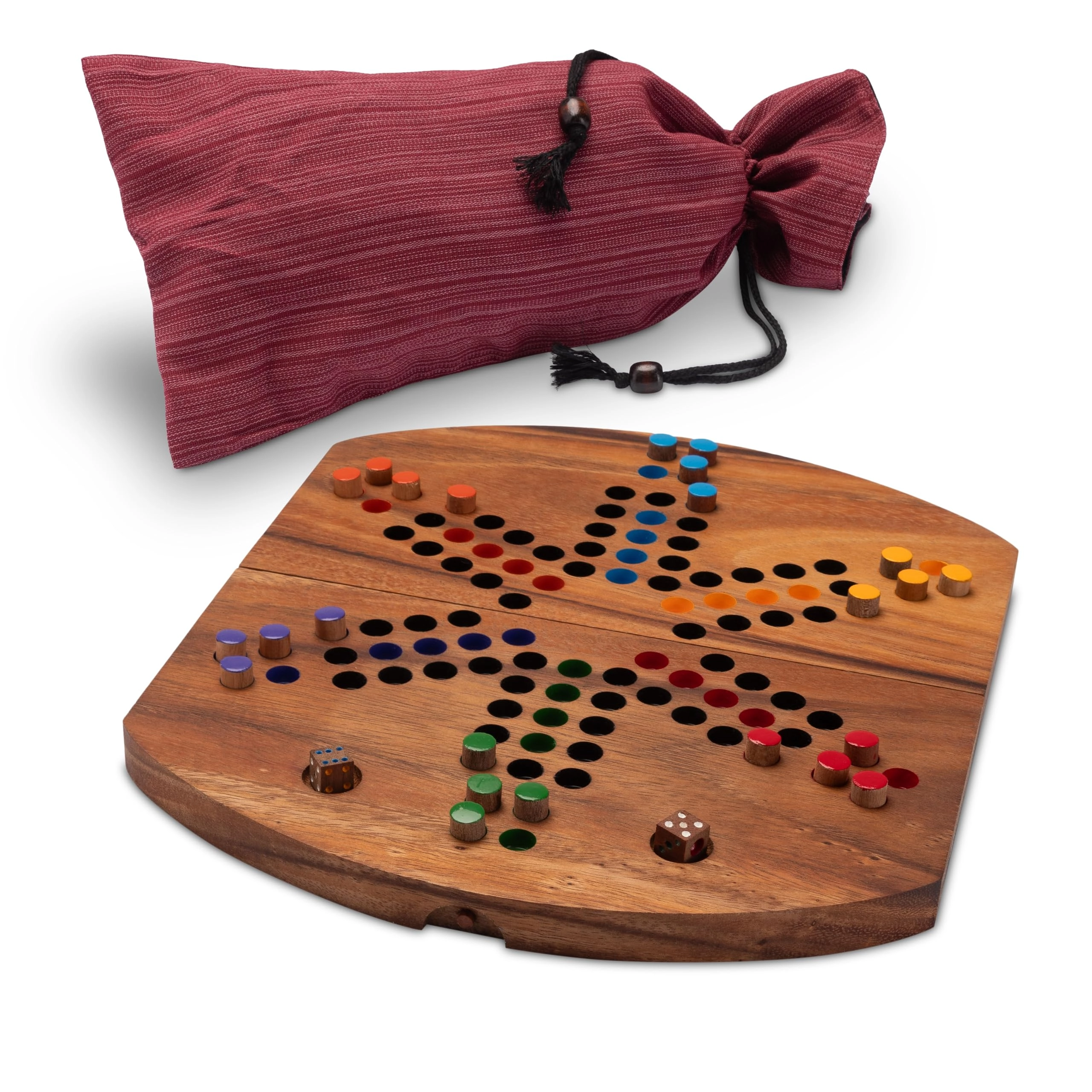 LOGOPLAY Ludo - Wooden Fabric Bag