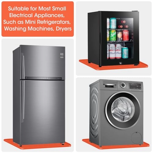 Mini Fridge Silicone Mat - 24''x24''x0.6'' Orange