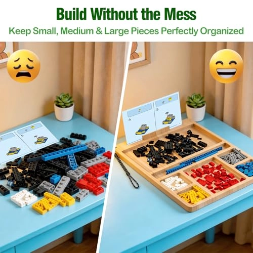 Building Baseplate Table Tray for LEGO - Wood