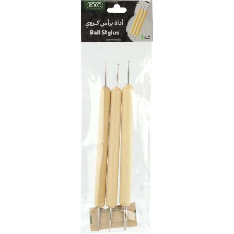 Roco Ball Stylus Set - Metal/Wood 3 Pieces