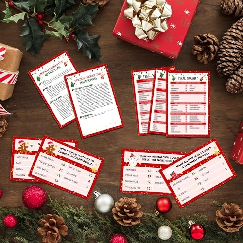 Christmas Friendly Feud Game - 20 cards 18 years and up