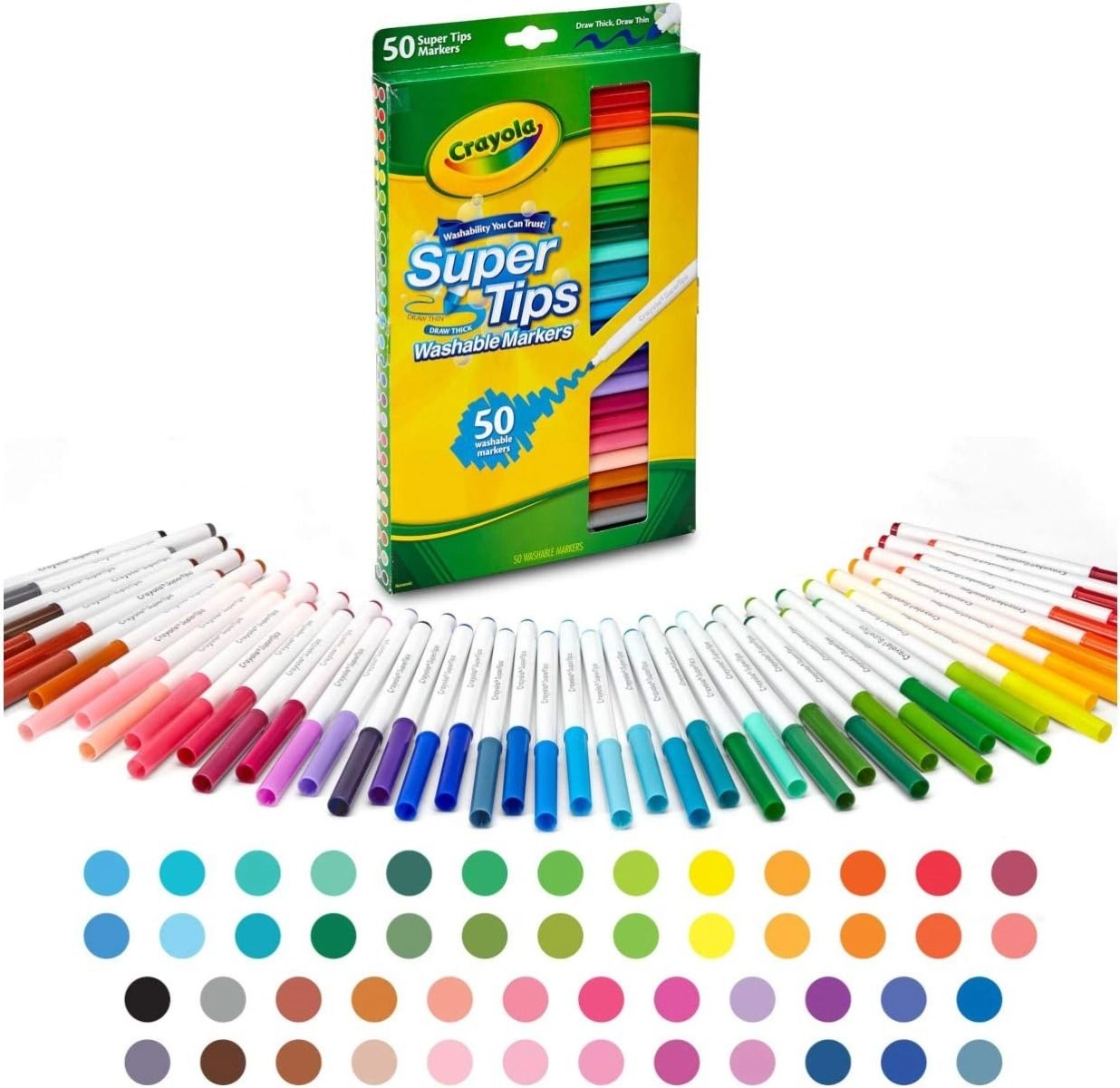 Super Tips Washable Markers - 50 Multi Colour