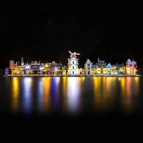 LED Light Set - Compatible with 76444 Diagon Alley Wizarding Shops Battery Powered