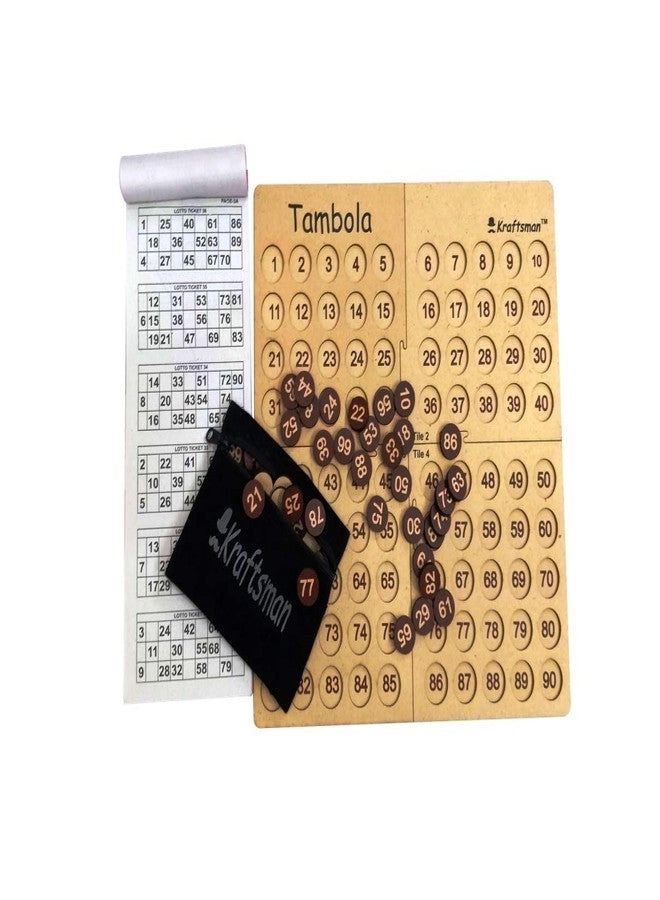 Kraftsman Tambola Game - Wooden 600 Tickets