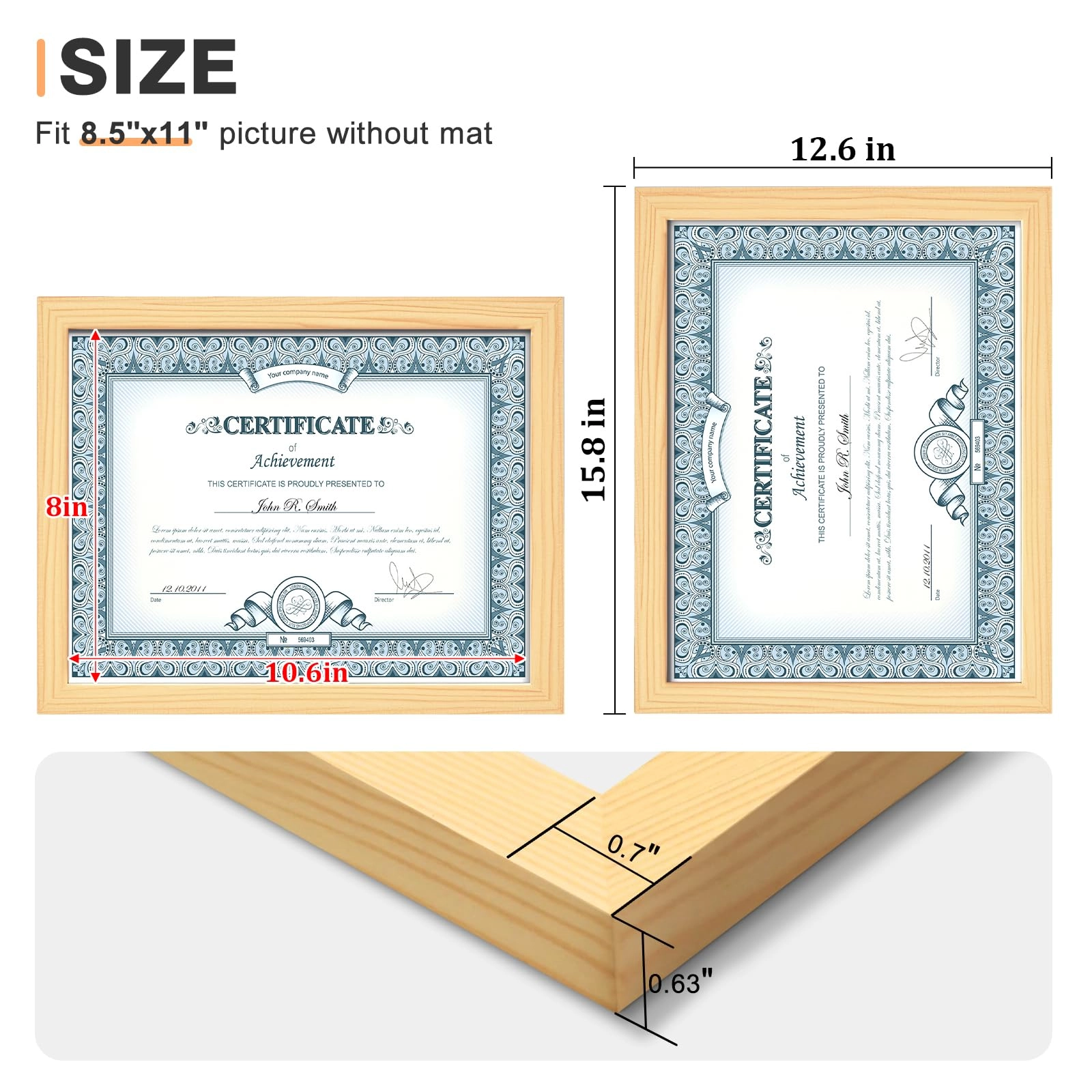 Picture Frames - 8.5x11
