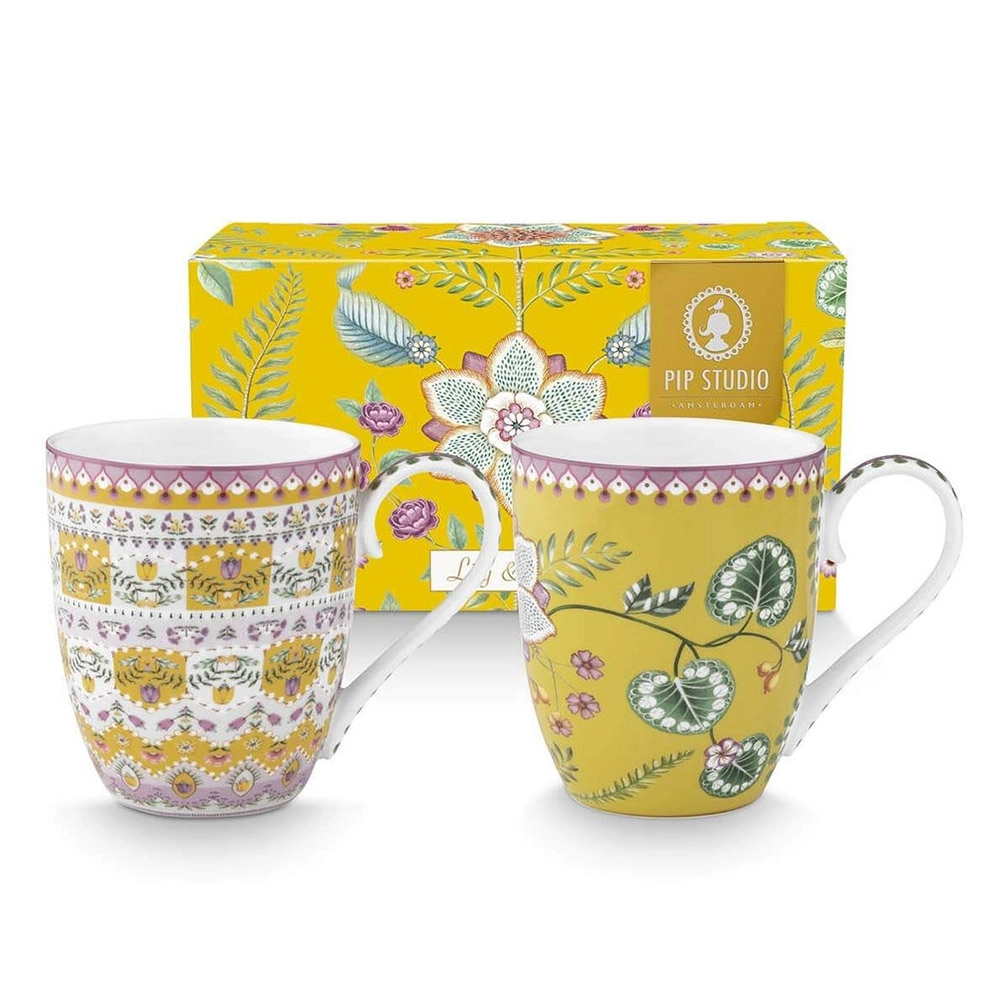 PIP STUDIO Lily&Lotus Mug - 2 pcs - YELLOW
