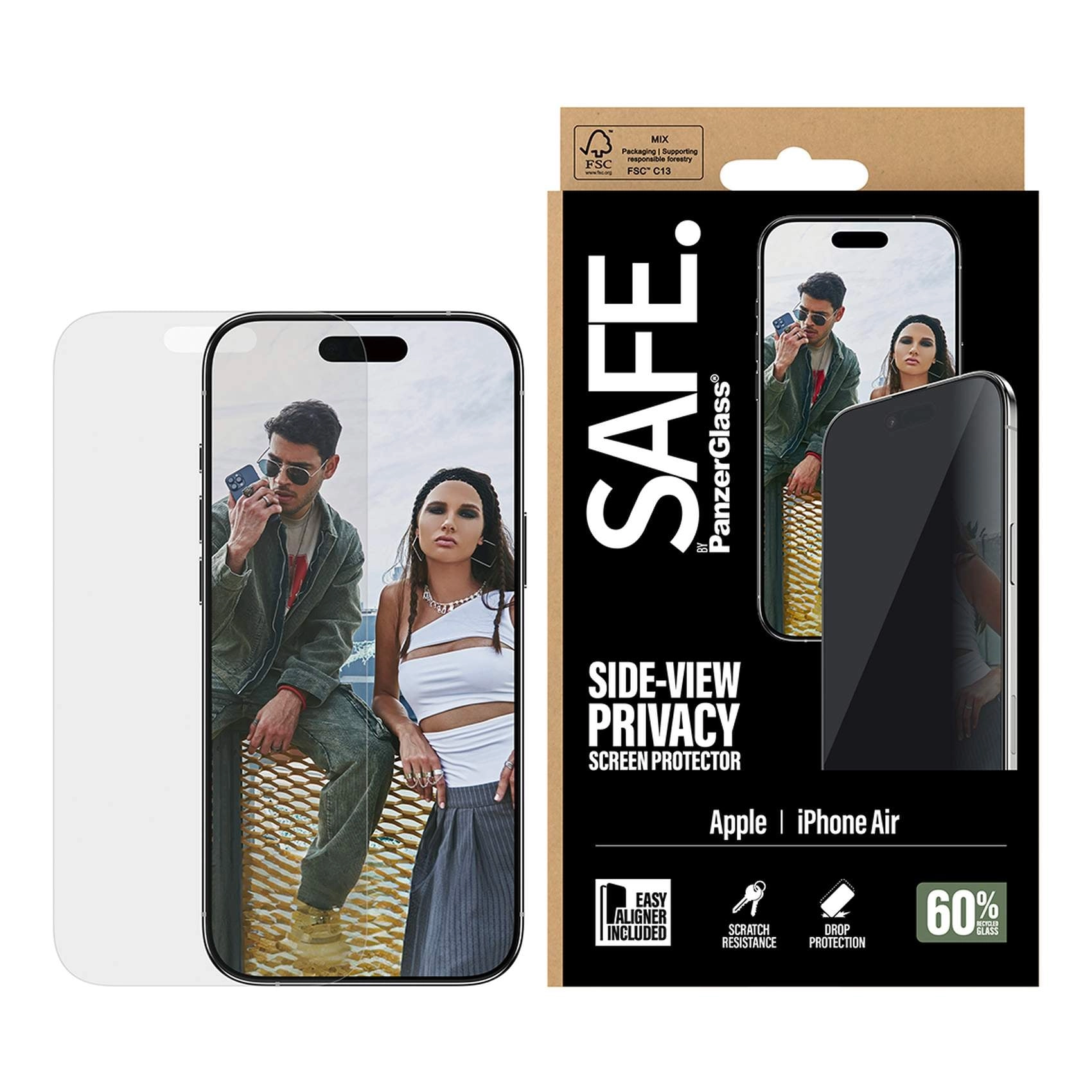 PanzerGlass Safe Side-View Privacy Screen Protector for Apple iPhone 17 Air