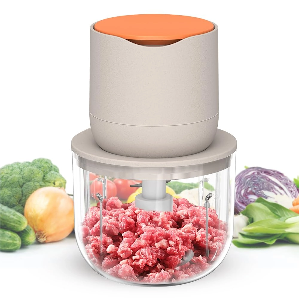 LVSENLIN Electric Food Processor - 600ML Type-C Rechargeable