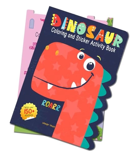 Dinosaurs - Coloring and Sticker Activity Book - 48 pages 150+ Stickers