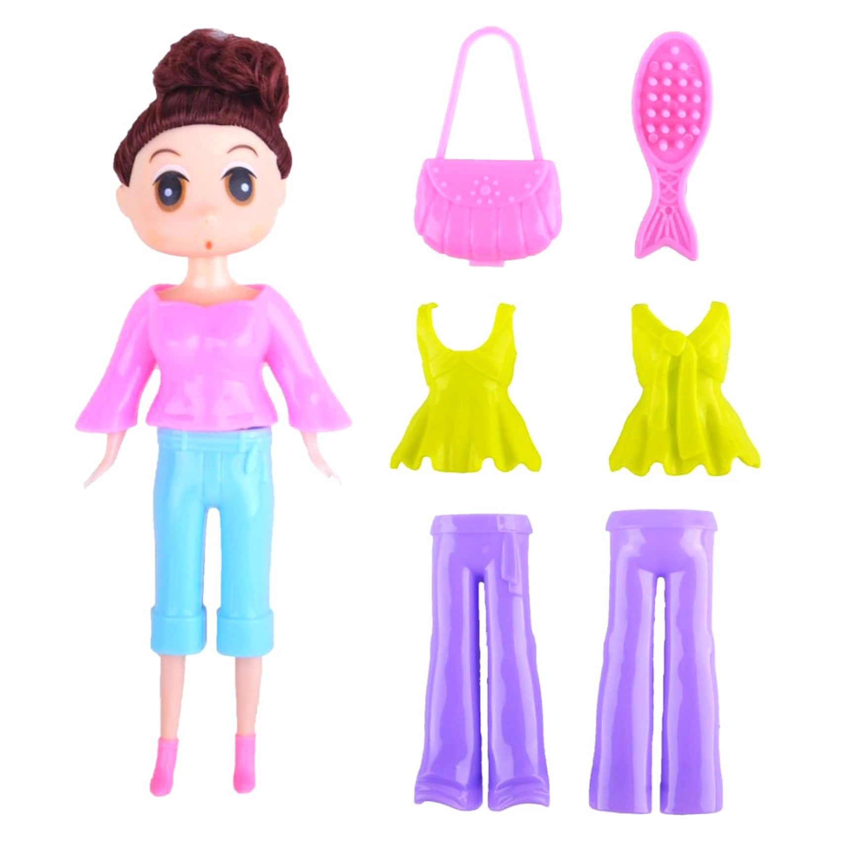 Kidzpro Pocket Money Snap On Fashion Doll - 7 PCS Ages 3+