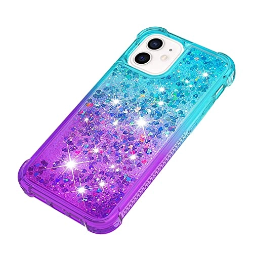 Glitter Moving Quicksand Flowing Cover Silicone Bumper for iPhone 12