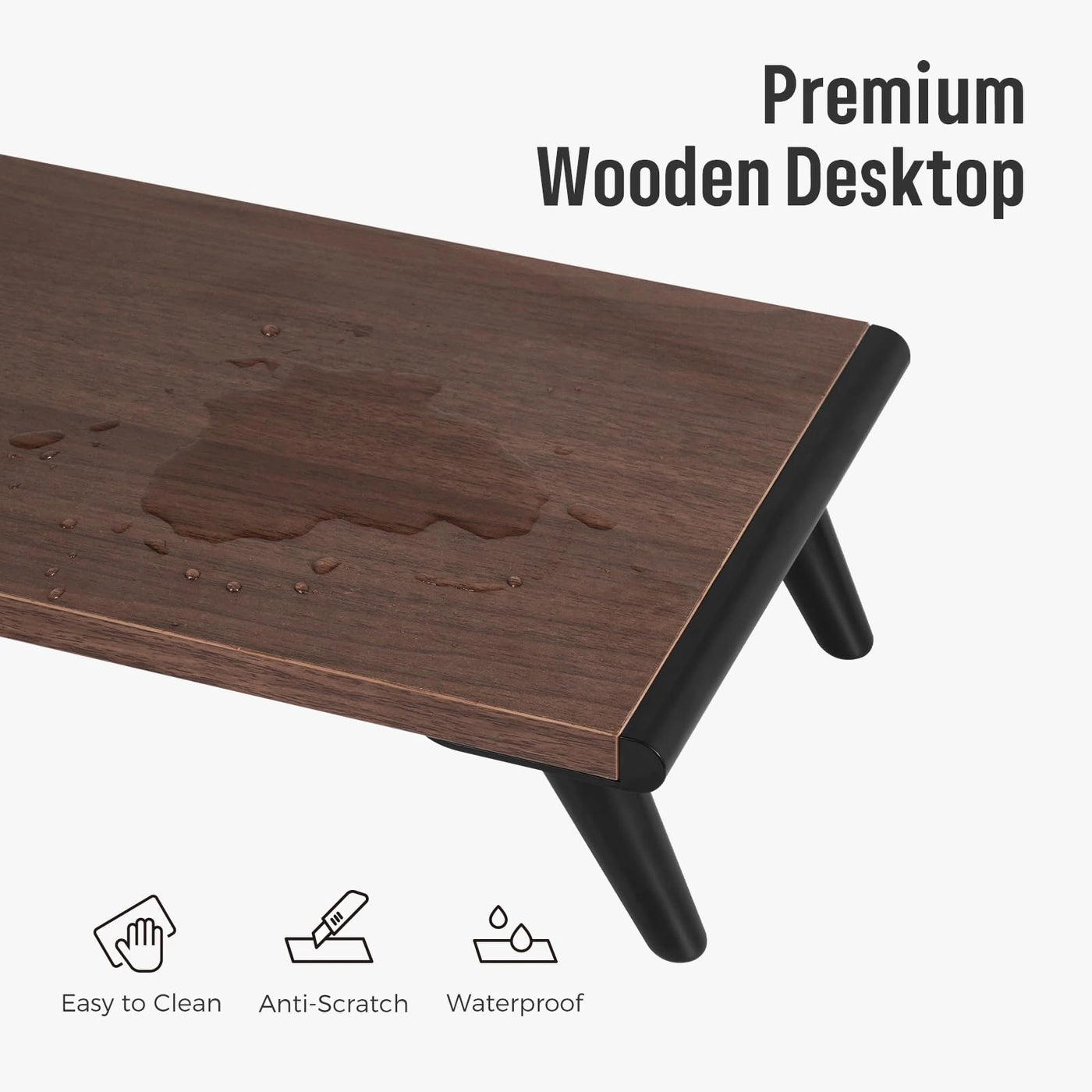 Monitor Stand Riser - 22.4" x 8.3" Natural Wood