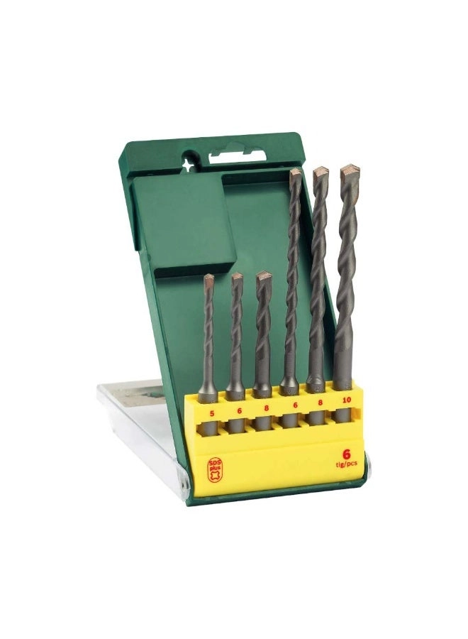 SDS Plus Hammer Drill Bit - 6 Pcs Grey