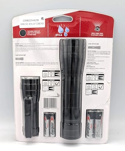 High Lumen Metal Flashlight (1000lm) + Compact Tactical Flashlight (300lm)