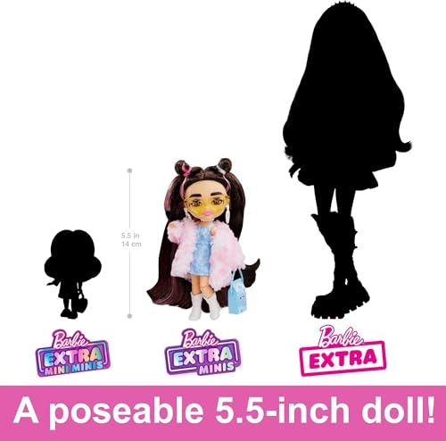 Barbie Extra Minis - 5.5-inch Brunette Hair Ages 3+