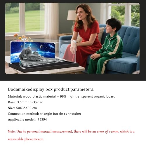 Acrylic Display Case for Lego 75394 - Dustproof Transparent Acrylic