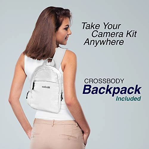 Backpack - Cobalt Blue + Instax Mini Film - 60 Sheets + Lens Cleaning Cloth + Strap + Washi Tape + Stickers + Photo Frames + Album