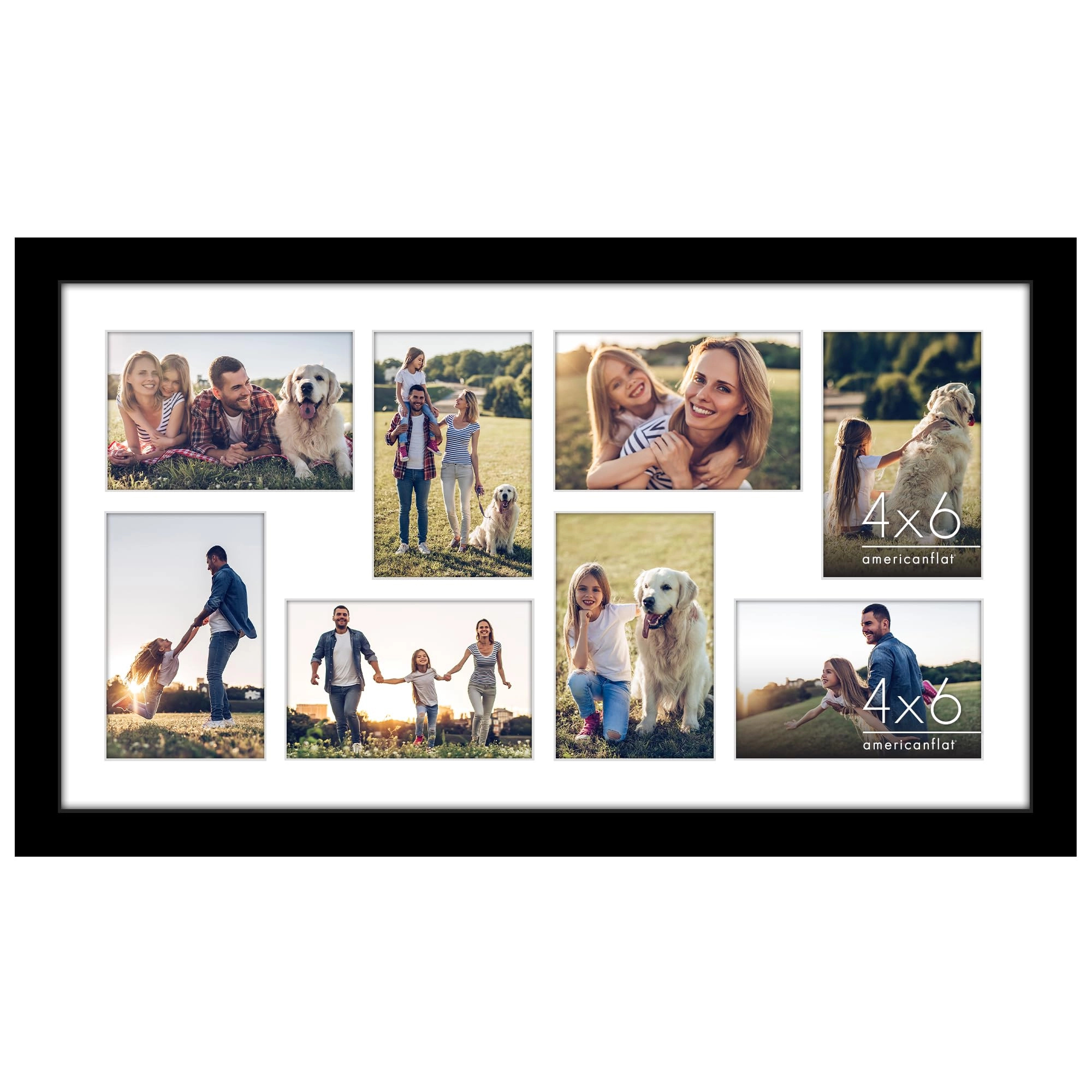 Americanflat Collage Picture Frame - 12x22 Eight 4x6 Photos